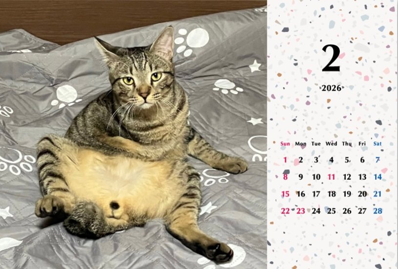 甘栗2026年カレンダー画像