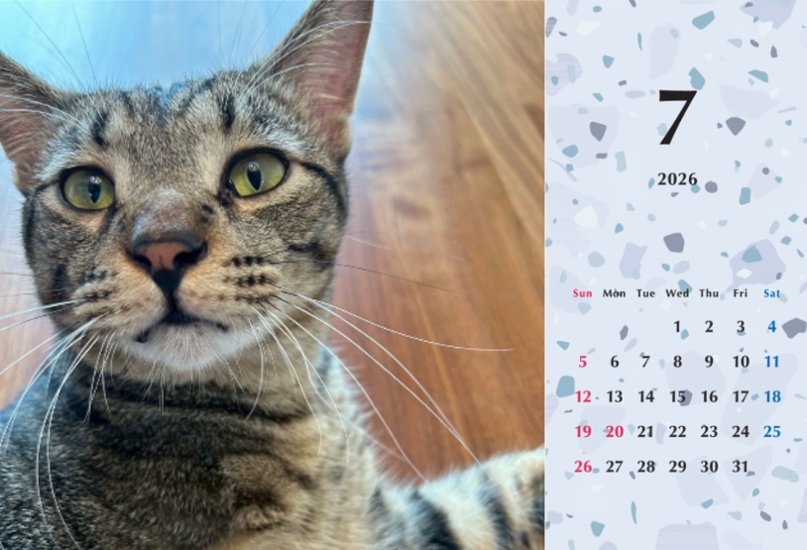 甘栗2026年カレンダー画像