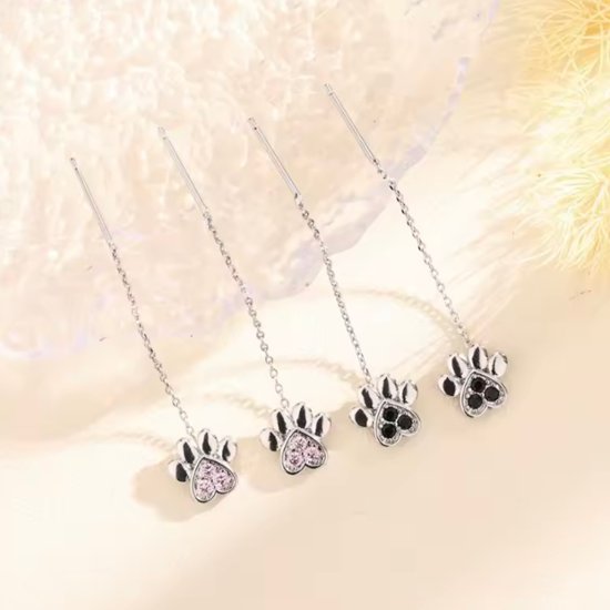 肉球ドロップピアス*925シルバー画像