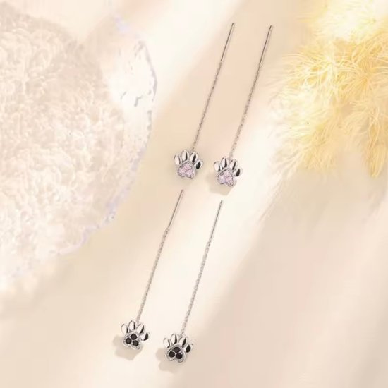 肉球ドロップピアス*925シルバー画像