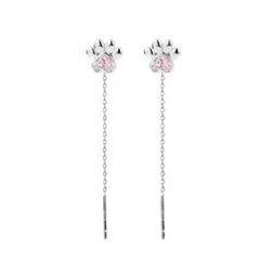 肉球ドロップピアス*925シルバー画像