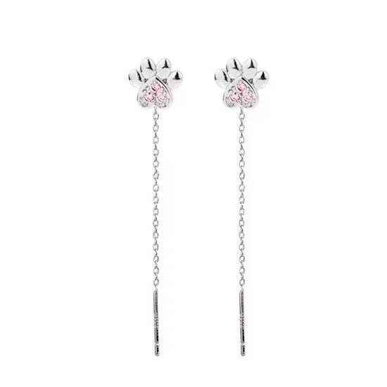 肉球ドロップピアス*925シルバー画像