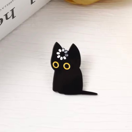 Now Loading猫ピンバッヂ*黒猫画像