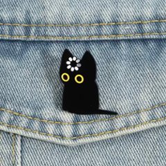 Now Loading猫ピンバッヂ*黒猫画像