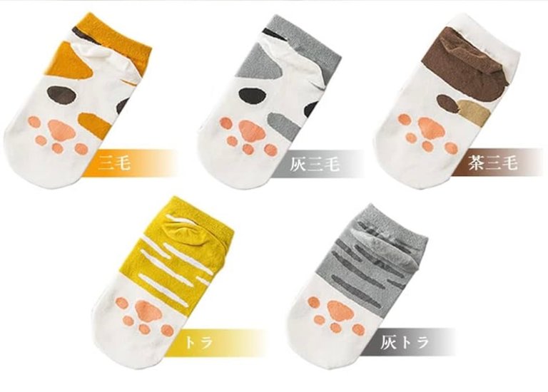 ねこ靴下*5color画像