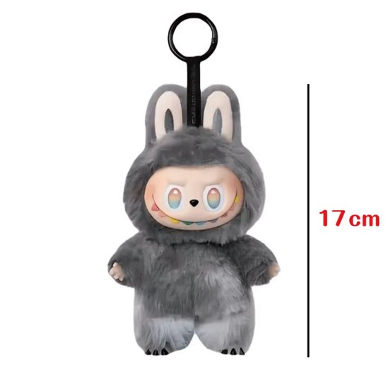 POP MART LABUBU Big into Energy ZIMOMO ラブブ シックレット グレー ぬいぐるみ キーホルダー付き画像