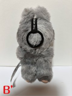 POP MART LABUBU Big into Energy ZIMOMO ラブブ シックレット グレー ぬいぐるみ キーホルダー付き画像