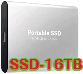 SSD 外付けソリッドステートドライブ 16TB SATA3 USB3.0 大容量16TB スマホ ihone ipad Android PC Win/Mac 高速データ転送 耐衝撃 防水の画像
