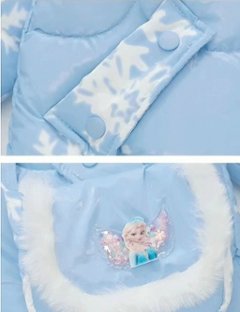 供服 こども キッズ 女の子 ダウンジャケット アナと雪の女王 エルザ フード付き 100-140cm ピンク ブルー2色 キュート 可愛い画像