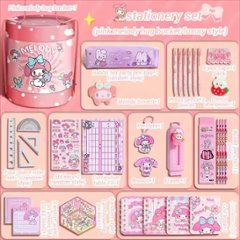クロミ マイメロディ文具セット 筆記具セット サンリオ ハローキティ 鉛筆 筆箱 ペンケース 定規 消しゴム ペンキャップ サンリオ 男の子 女の子 小学生 中学生 高校生 女可愛い キュート画像
