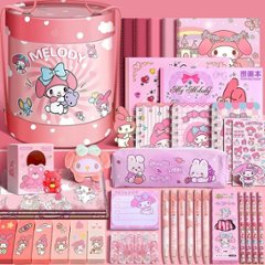 クロミ マイメロディ文具セット 筆記具セット サンリオ ハローキティ 鉛筆 筆箱 ペンケース 定規 消しゴム ペンキャップ サンリオ 男の子 女の子 小学生 中学生 高校生 女可愛い キュート画像