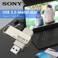 SONY OTG USBメモリ 2TB 大容量 3.2フラッシュドライブ 高TypeA-C 2in1 360度回転 フラッシュメモリ スマホ ihone ipad Android  PC TV オーデ画像