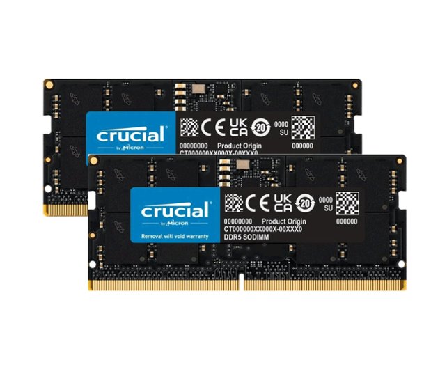 Crucial Micron DDR5 5600MHz ノートパソコン用メモリ 32GB 1.1v SO-DIMM 262pin RAMモジュール ×2(64GB)2枚組画像