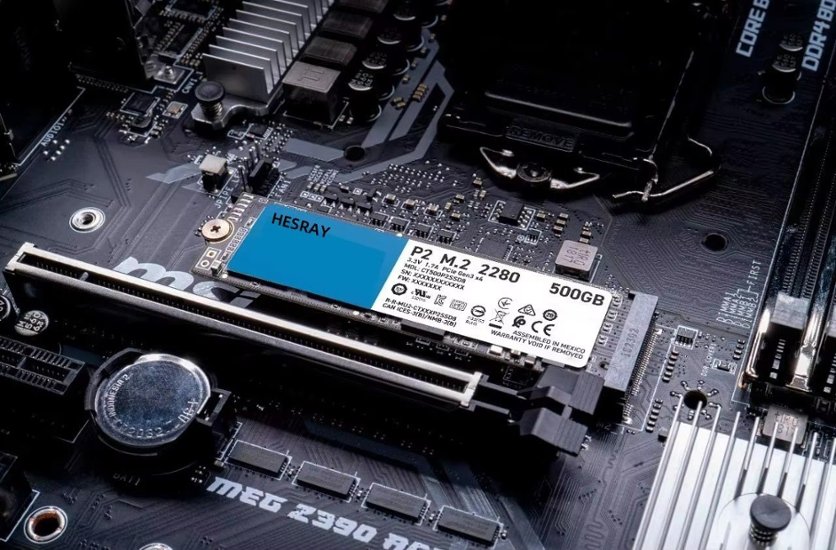 HESRAY NVMe M.2 2280 PCIe 3.0 Gen 3×4 SSD MODEL:CT500P2SSD8 Read:5000/7000MBs Write:4000/4600MBs画像
