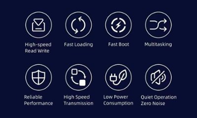 HESRAY SATA3 2.5インチ 3D NAND SSD 4TB 内蔵ソリッドステートドライブ Read:5000/7000MBs Write:4000/4600MBs デスクトップ ノートパソ画像