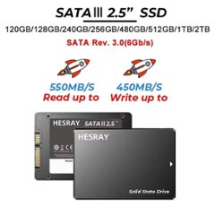 HESRAY SATA3 2.5インチ 3D NAND SSD 4TB 内蔵ソリッドステートドライブ デスクトップ ノートパソコン画像