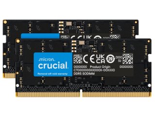 正規品 Crucial 64GB(32GBX2) Crucial Micron DDR5 5600MHz ノートパソコン用メモリ 262ピン SODIMM 1.1V RAMモジュールの画像