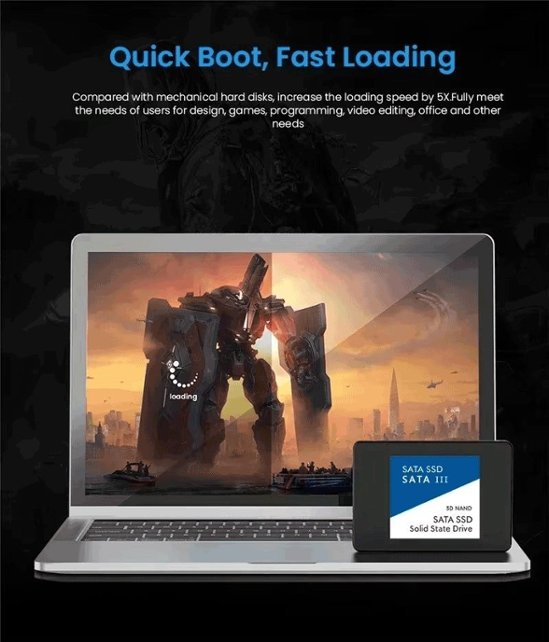 Blue SATA3 2.5インチ 3D NAND SSD 4TB 内蔵ソリッドステートドライブ デスクトップ ノートパソコン画像