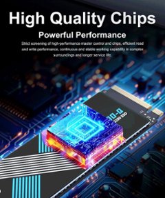 QUNTAM NVMe M.2 2280 4TB PCIe3.0 Gen3x4 3D NAND SSD Read:MAX3500MBs Write:MAX3000MBs ノートパソコン/デスクトップパ画像