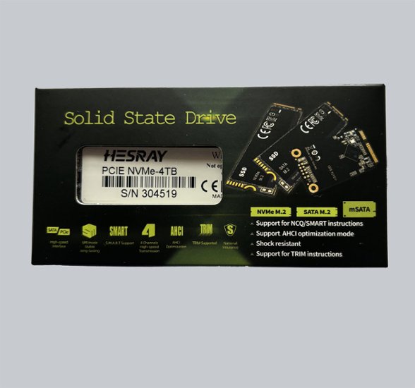 HESRAY NVMe M.2 2280 4TB PCIe3.0 Gen3x4 3D NAND SSD 内蔵ソリッドステートドライブ画像