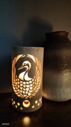 竹灯篭（鶴）の画像