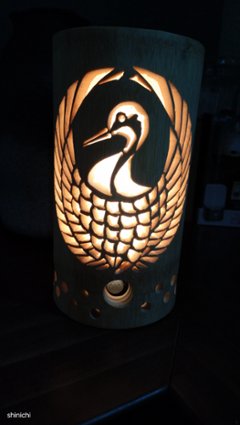 竹灯篭（鶴）画像