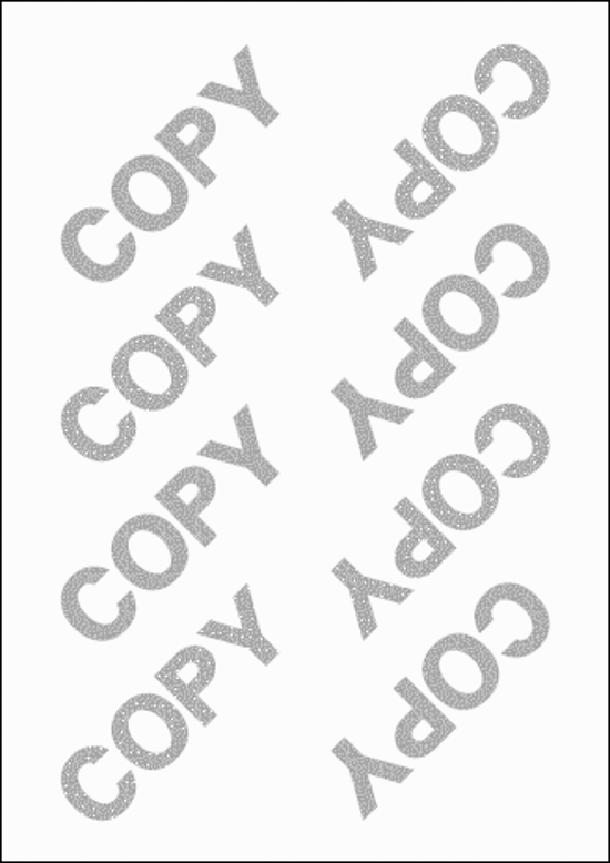 コピー偽造防止用紙−英字仕様 片面　『COPY』 上質55kg A4　1,000枚画像