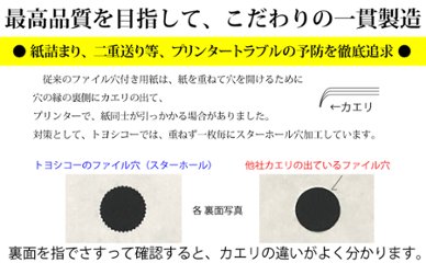 A4ミシン目用紙:イエローグラデーション55kg 3分割/マイクロミシン目・ファイル穴(黄1色) 2,000枚画像