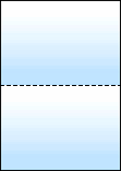 A4 ブルーグラデーション55kg 2分割/マイクロミシン目(穴無し・青1色)  2,000枚の画像