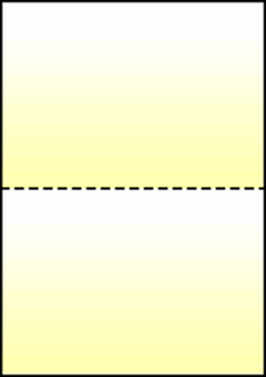 A4 イエローグラデーション55kg 2分割/マイクロミシン目(穴無し・黄1色)  2,000枚の画像