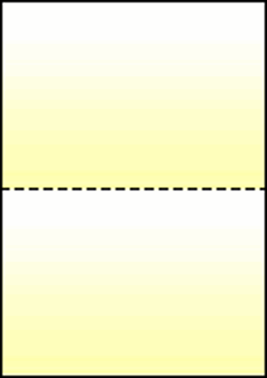 A4 イエローグラデーション55kg 2分割/マイクロミシン目(穴無し・黄1色)  2,000枚画像