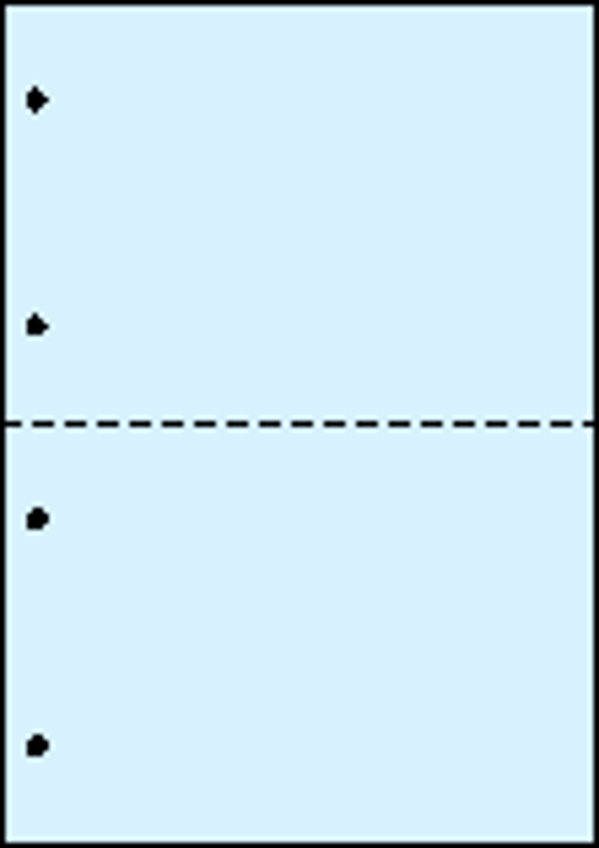 A4 片面全面水色 55kg 2分割/マイクロミシン目・ファイル穴 2,000枚画像