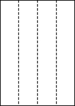 A4 上質白紙55kg 横4面 縦長4分割/マイクロミシン目入り用紙 500枚の画像