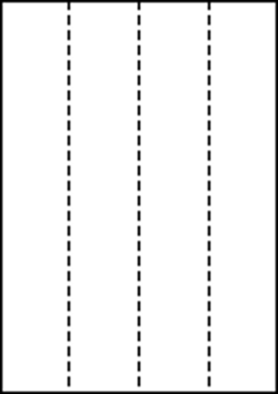 A4 上質白紙55kg 横4面 縦長4分割/マイクロミシン目入り用紙 500枚画像