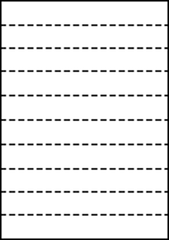 A4 上質白紙55kg 縦10面 10分割/マイクロミシン目入り用紙 200枚の画像