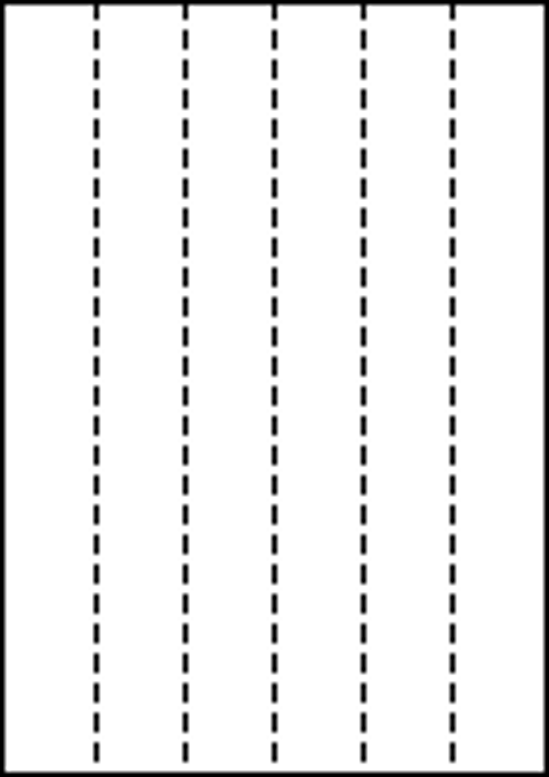 A4 上質白紙55kg 横6面 縦長6分割/マイクロミシン目入り用紙 500枚画像