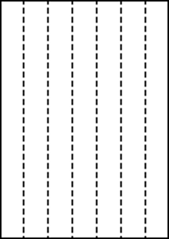A4 上質白紙55kg 横7面 縦長7分割/マイクロミシン目入り用紙 500枚画像