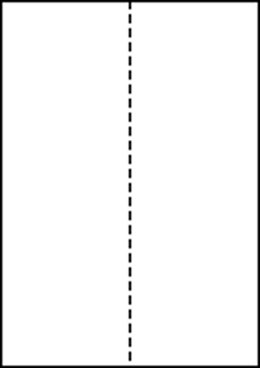A5 白紙上質55kg 縦長2分割/マイクロミシン目入り用紙 4,000枚の画像