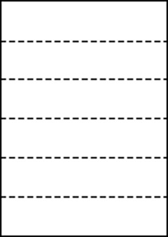 A4 上質白紙55kg 縦6面 6分割/マイクロミシン目入り用紙 500枚の画像