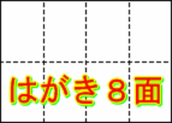 8面 はがき用紙 A3/ミシン目入り厚紙プリンター用紙 135kg 400枚の画像