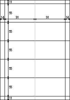 ポイントカード:スタンプカード:二つ折り名刺 5面用紙 上質110kg  1,250枚分(A4:250シート)の画像