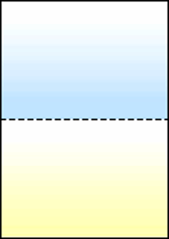 B5 グラデーション55kg 2分割/マイクロミシン目入り用紙 2000枚の画像