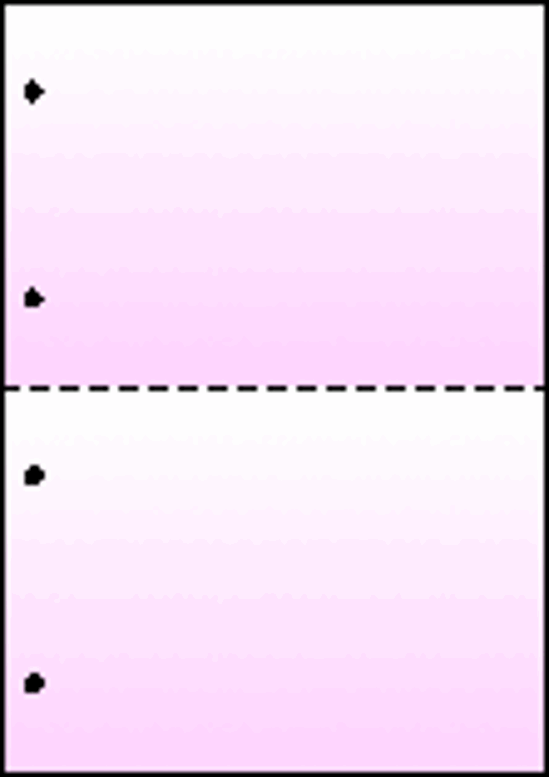 A4 ピンクグラデーション55kg 2分割/マイクロミシン目・ファイル穴(紅1色) 2,000枚画像