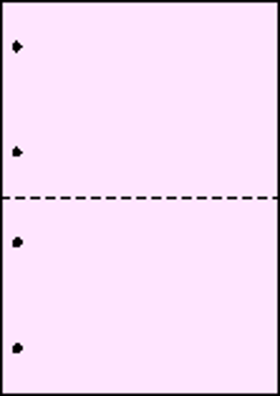 A4 片面全面ピンク 55kg 2分割/マイクロミシン目・ファイル穴 2,000枚画像