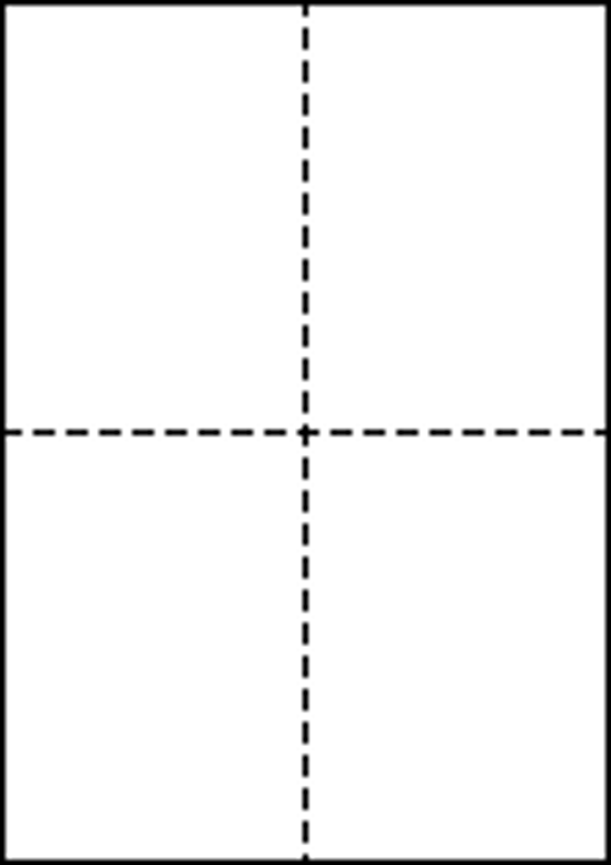 A3 上質白紙55kg 十字4分割/マイクロミシン目入り用紙 1000枚画像