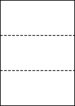 A4白紙上質70kg(中厚口) 3分割/マイクロミシン目入り用紙 2000枚の画像