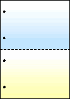 A4 グラデーション55kg 2分割/マイクロミシン目・ファイル穴 2000枚の画像