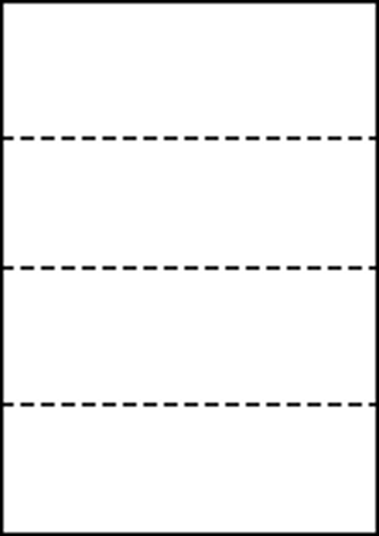 A4 上質白紙55kg 横長4分割/マイクロミシン目入り用紙 2000枚画像