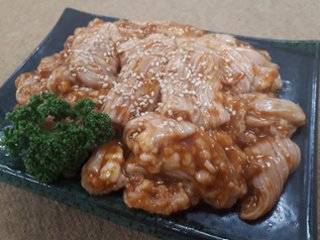 国産牛 大腸 (テッチャン) 味噌ダレ和え（生ホルモン）カット済 500g(250g×2) / ご自宅用のみ ※熨斗対応不可の画像