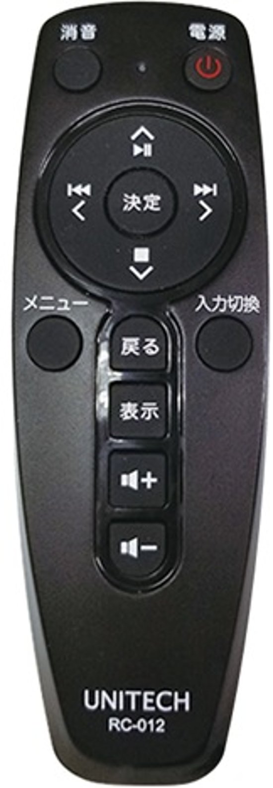 ユニテク純正モニター用リモコン：RC-012画像